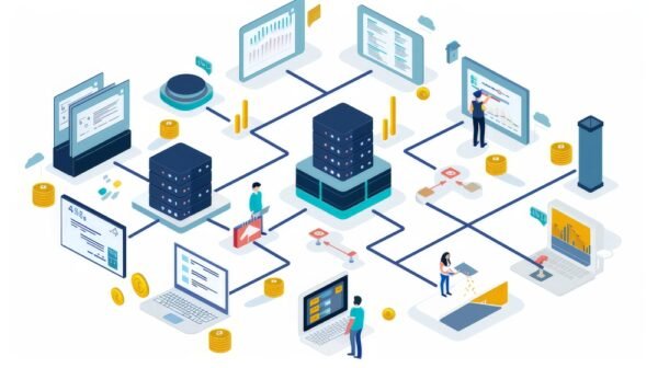 Create a visual aid showing the process of data integration from multiple sources. Include steps like data extraction, transformation, and loading (ETL).