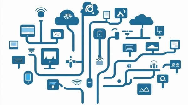 digital-connections-illustrate-concept-internet-things-modern-technology